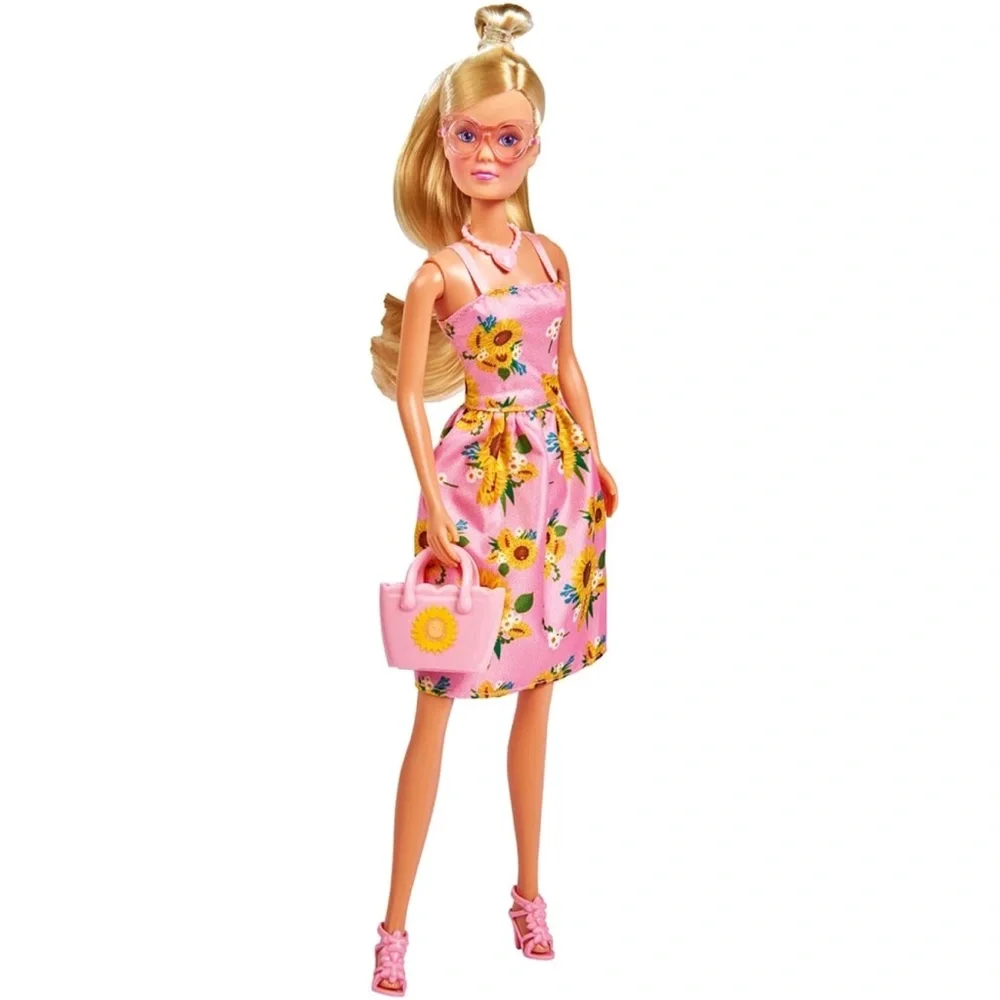 Steffi Love Sunflower Doll in a Fashion Dress, Sunglasses, Chain & Bag